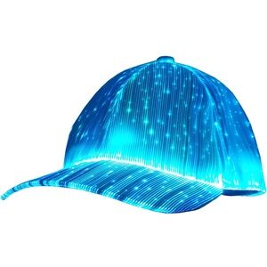 New Open Box  LED Rave Hat Light up Baseball Hat  7 Colors Glowing in The Dark